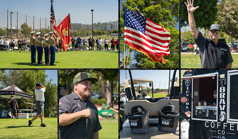 Collage of golf event images